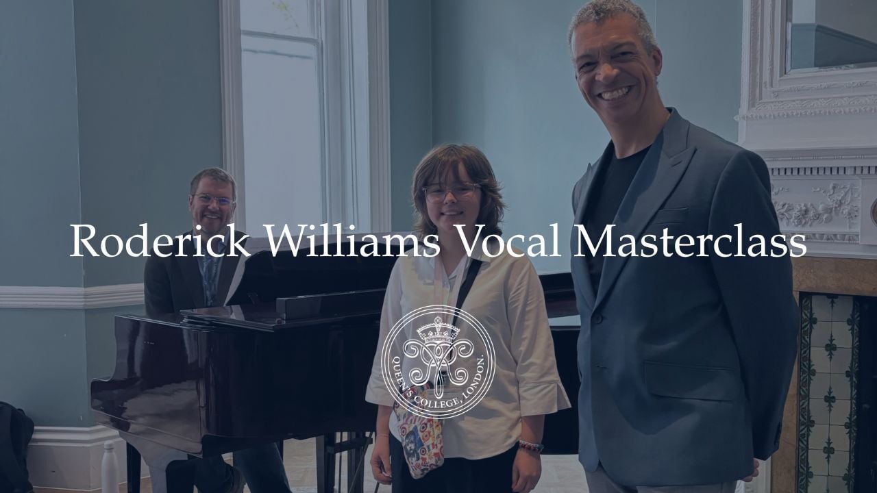 roderick williams with student and accompanist
